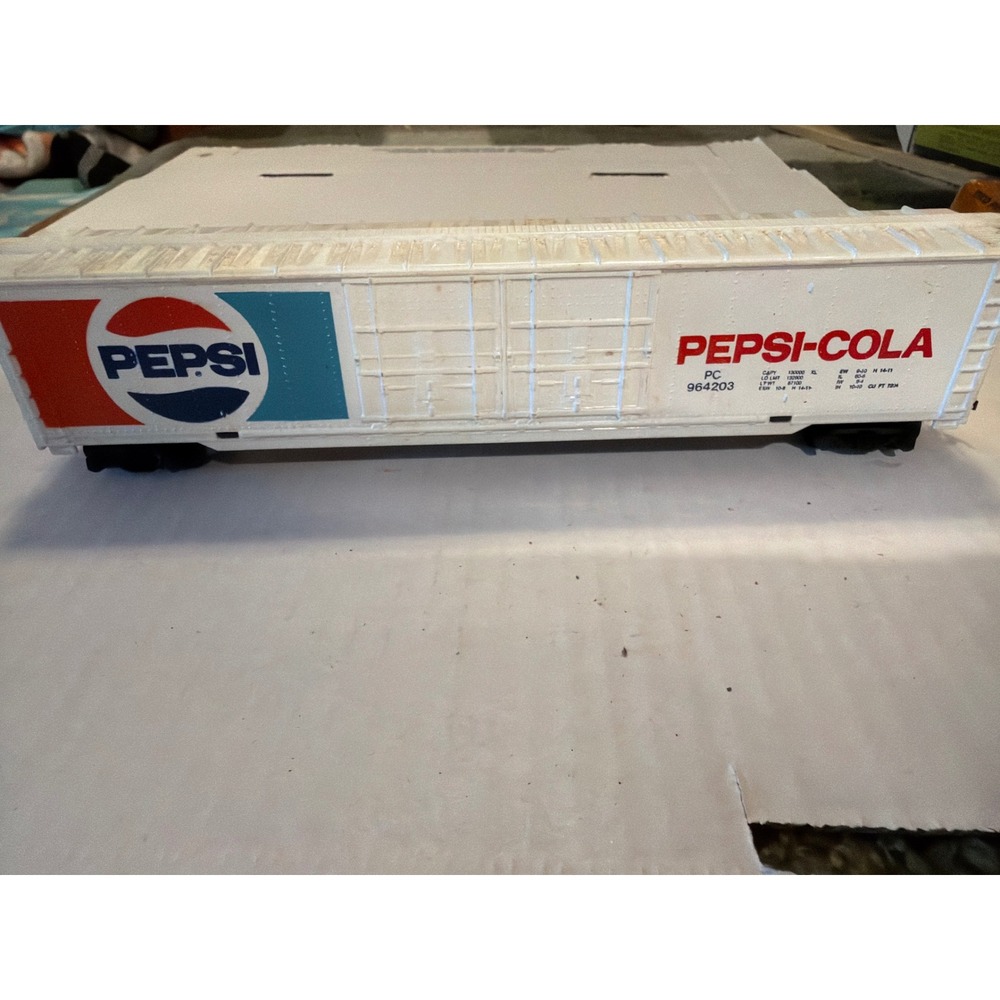 Vintage Pepsi-Cola Boxcar Model Train‎ PC 964203 White Soda Advertising HO Scale